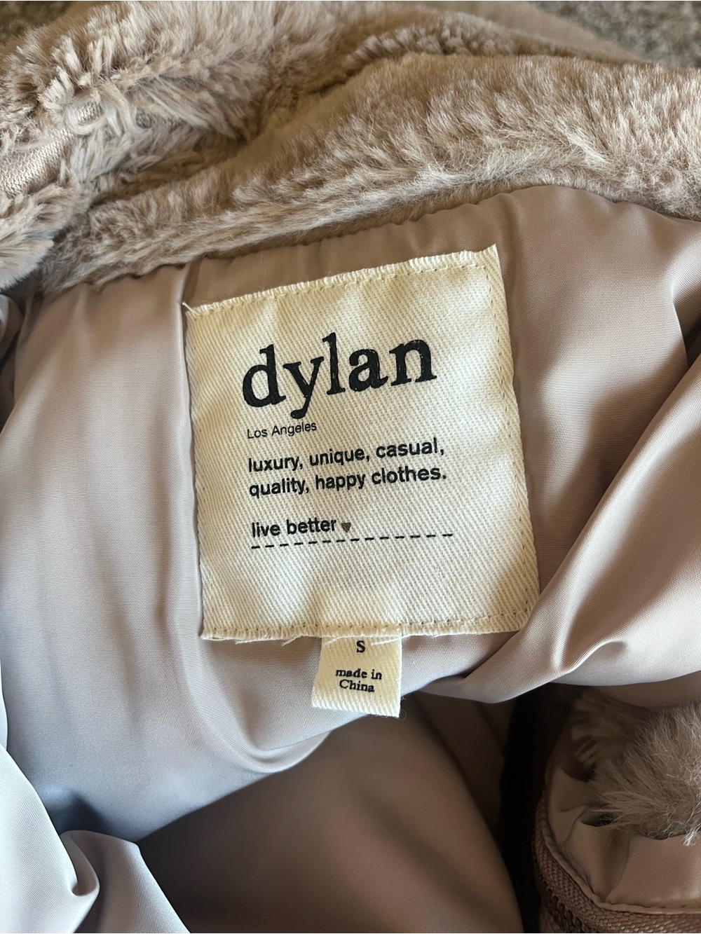 dylan Plush Faux Fur Vest in Taupe - Picture 5 of 5